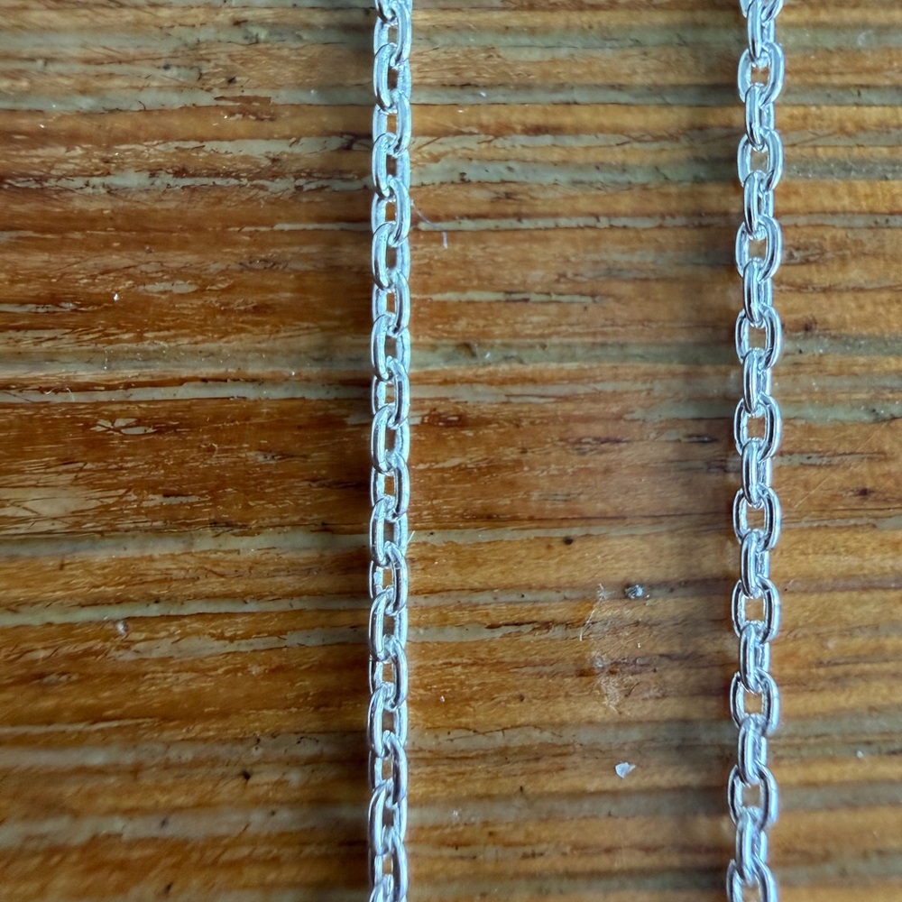 925 Solid Sterling Silver Trace Chain 18” - Picture 2 of 3